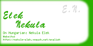 elek nekula business card